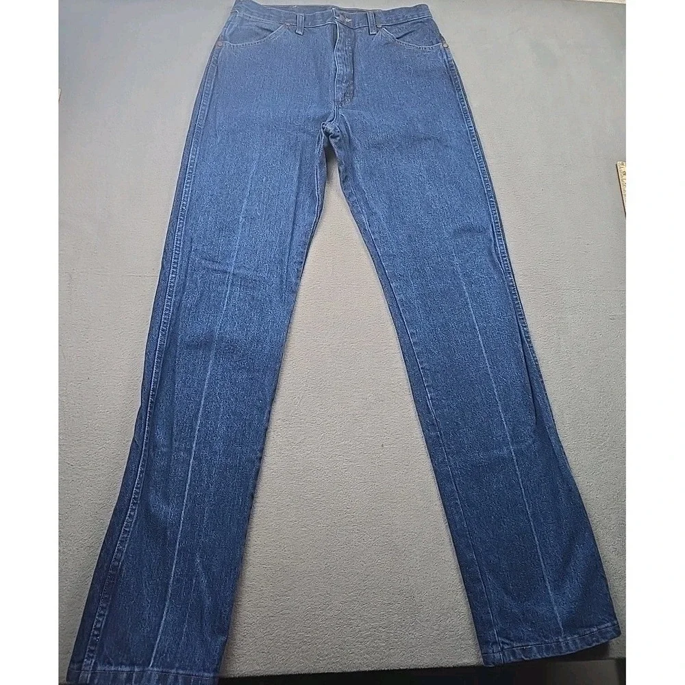Wrangler Cowboy Cut Original Fit High Rise‎ Indigo Straight 33/36 Western Jeans